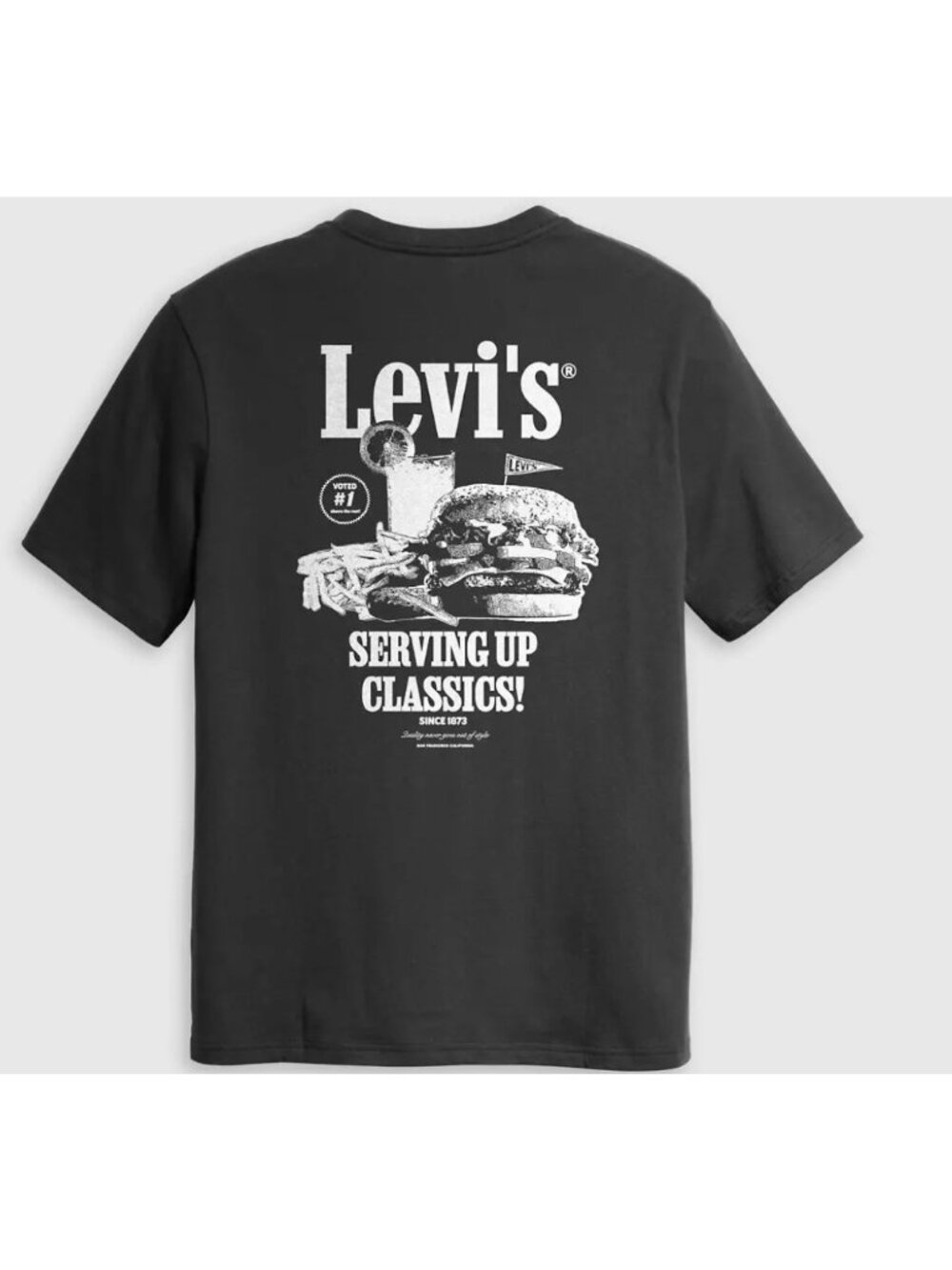 New Levi's L Relaxed Fit Graphic Tee Serving Up Classics 2 Smoked Pearl Jersey